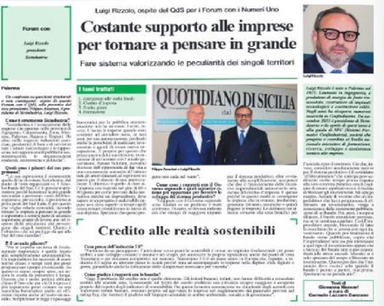FORUM CON LUIGI RIZZOLO, SUPPORTO ALLE IMPRESE PER TORNARE A PENSARE IN GRANDE - 28/06/2024